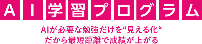 AIが必要な勉強だけを“見える化“ だから最短距離で成績が上がる