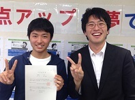 入塾後、数学の点数が60点UPし90点台に!そのままの調子で志望校に合格!